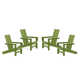 Ratcliff High-Density Polyethylene (HDPE) Outdoor Adirondack Chair Set
