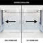Porte de douche coulissante sans cadre avec verre transparent 3/8 po l 56-60 po x H 76 po Elan-98714454