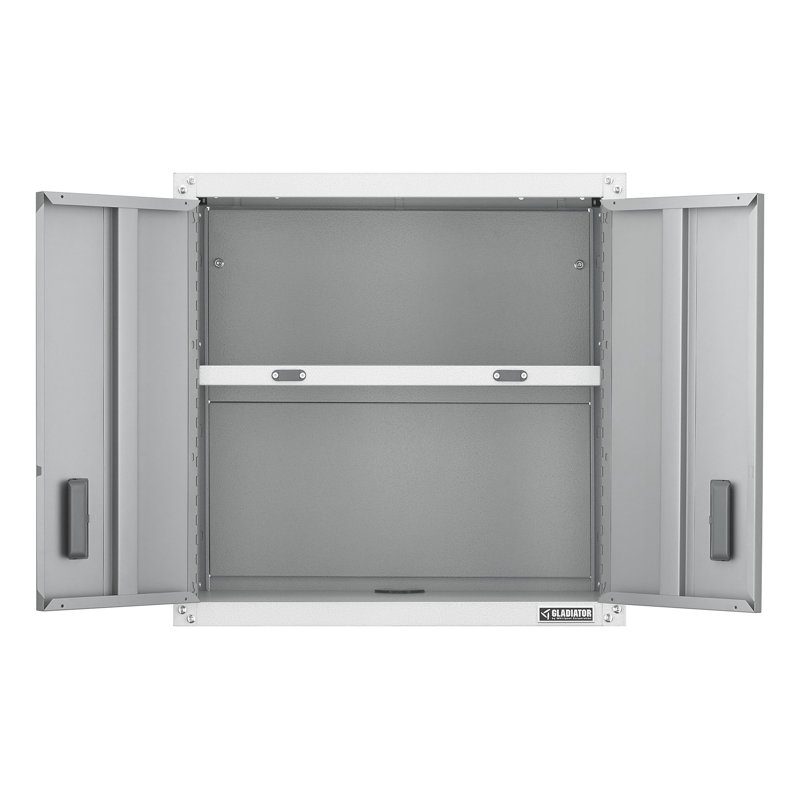 Single Storage Cabinet, Silver/White