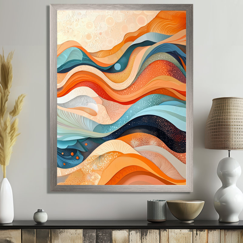 Novah - art mural abstrait sur toile, Argent argent, H 20 po x l 12 po, Reproduction encadrée d'une seule photo