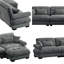 Canapé modulaire en L surdimensionné en velours avec repose-pieds mobile Comfort-599157271