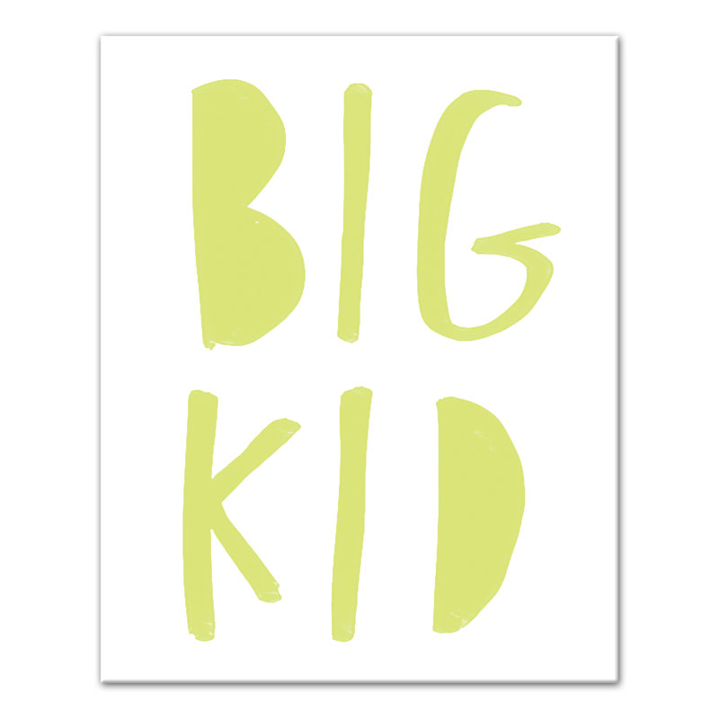 Art sur toile big enfant Benoit, H 20 po x l 16 po x P 1,25 po, Vert