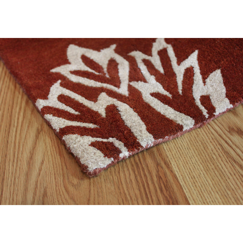 Cedartown Wool Floral Indoor Rug, Square 1'6"