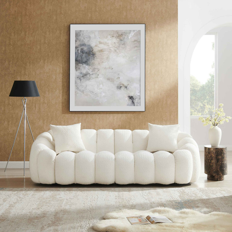 Winnie Round Arms Modular Sofa, Cream Boucle, 3
