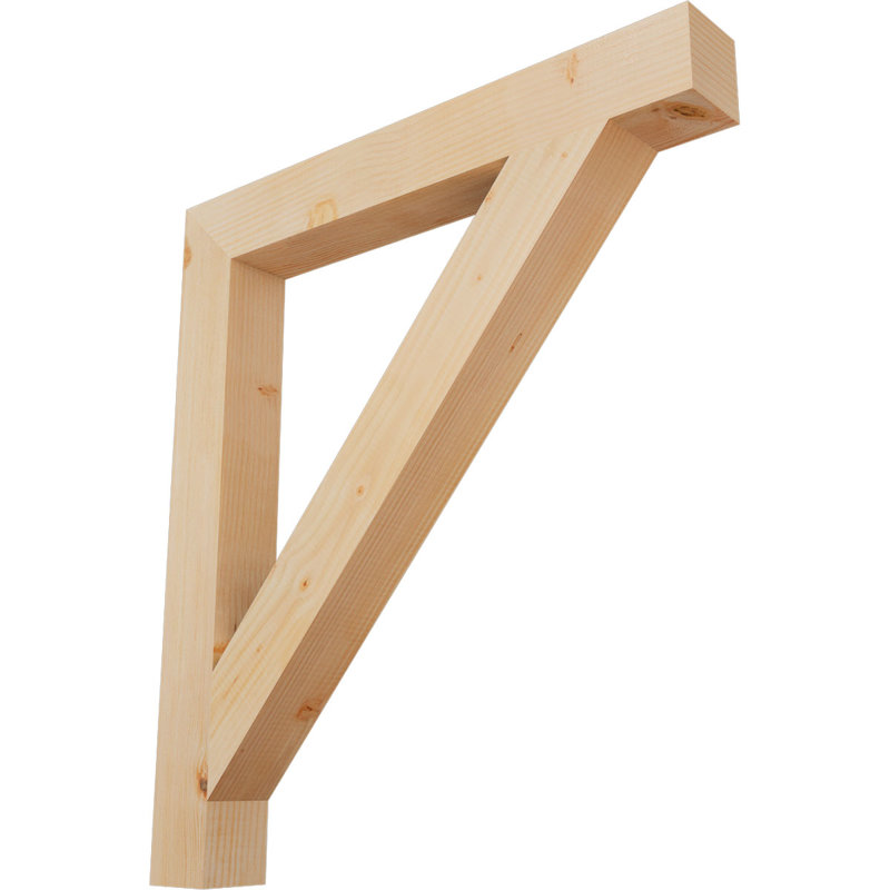 Support de bloc traditionnel, Douglas (lisse), H 36 po x l 3,5 po x P 32 po