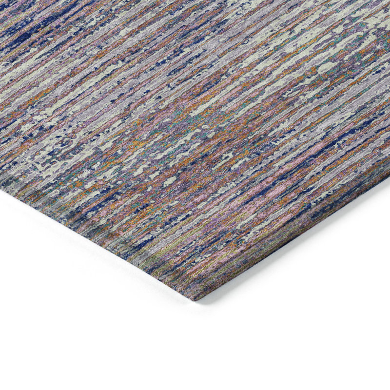 Machine Washable Indoor/Outdoor Christain ACN1265 Blush Rug, Rectangle 9' x 12'