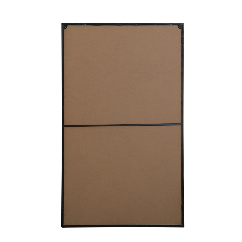 Sabine Metal Rectangle Wall Mirror, 60" x 36", Black