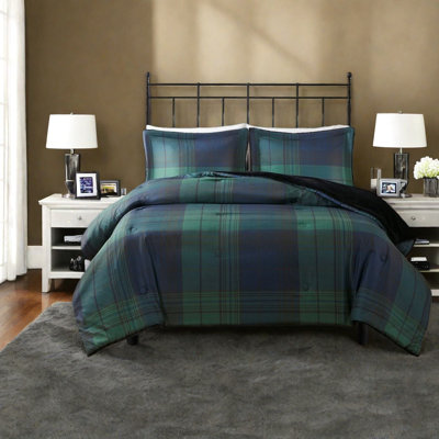 Cozy King Bedding Sets, Polyester Faux Wool Plaid For Modern Home