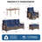 Melvarn 5-Person Outdoor Furniture Set Wicker Swivel Glider Chairs Patio Conversation Sets With Cushions-838012902-838012698