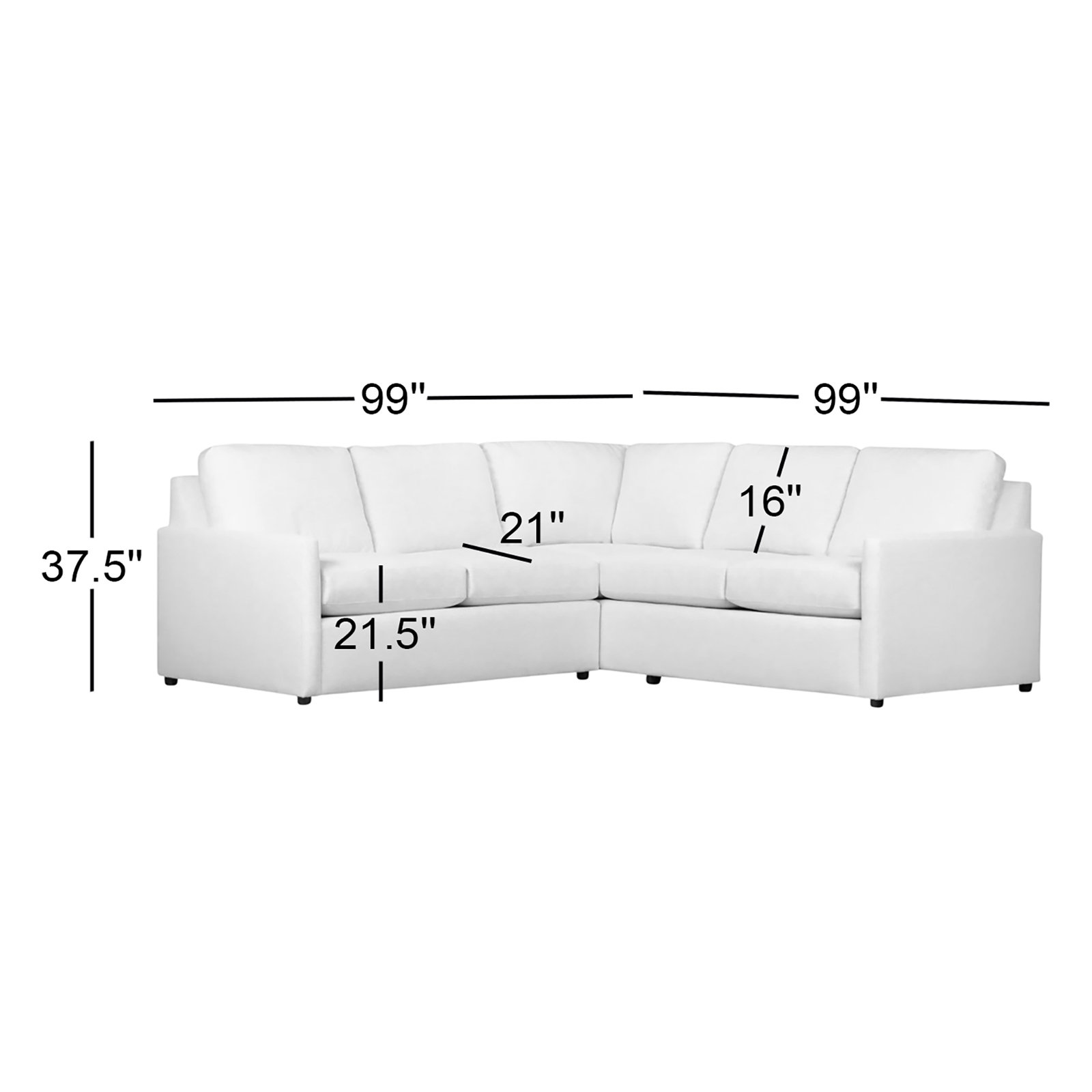 Savannah Upholstered L-Sectional, Conversation Ivory Basketweave