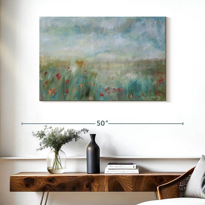 Abstrait de jardin sauvage Avery, H 26 po x l 39 po