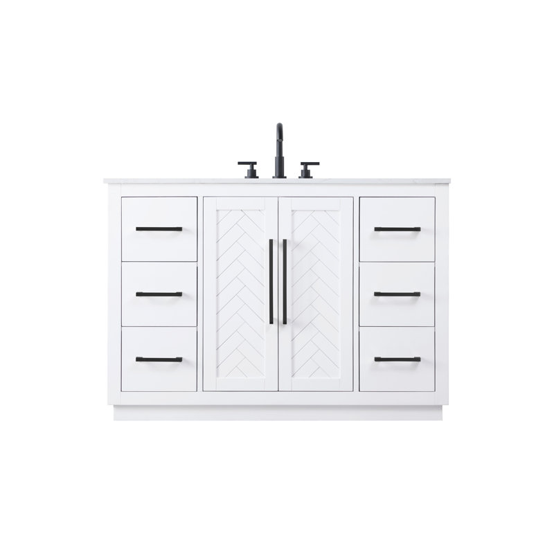Meuble-lavabo simple 48 po, Blanc
