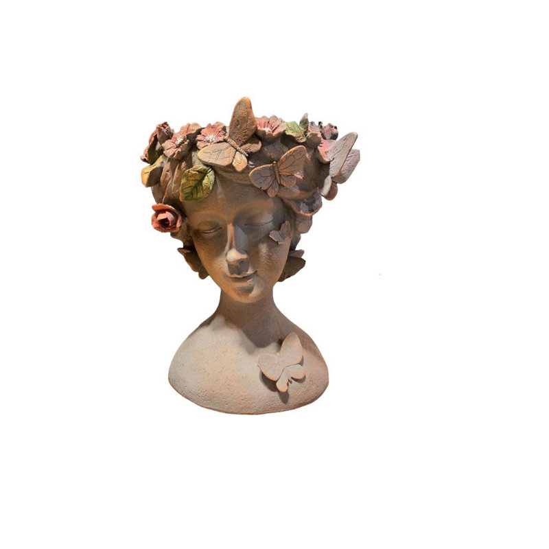 Elegant Cream Polyester Vase, 16.9 x 12.6 x 12.6 Inches | Durable 100% Polyester | Perfect for Home Décor, Weddings, and Special Events | Stylish Floral Arrangement Accessory