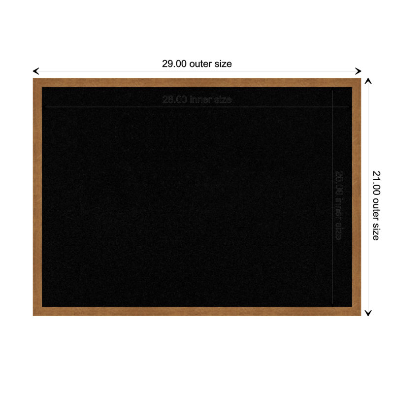 Wall Cork Bulletin Board, 21" x 29"