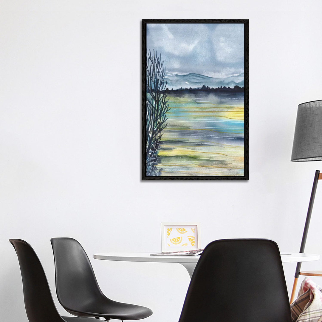 Colorful Field, Countryside Landscape von Ana Ozz - Galerie-verpackte Leinwand Giclée auf Leinwand