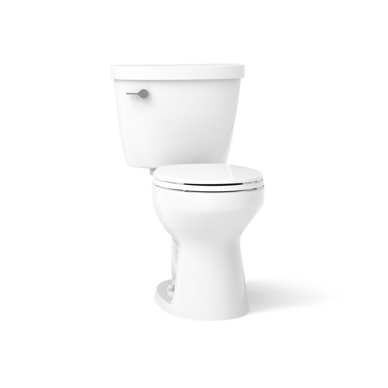 Cimarron® Two-piece round-front toilet, 1.28 gpf, White