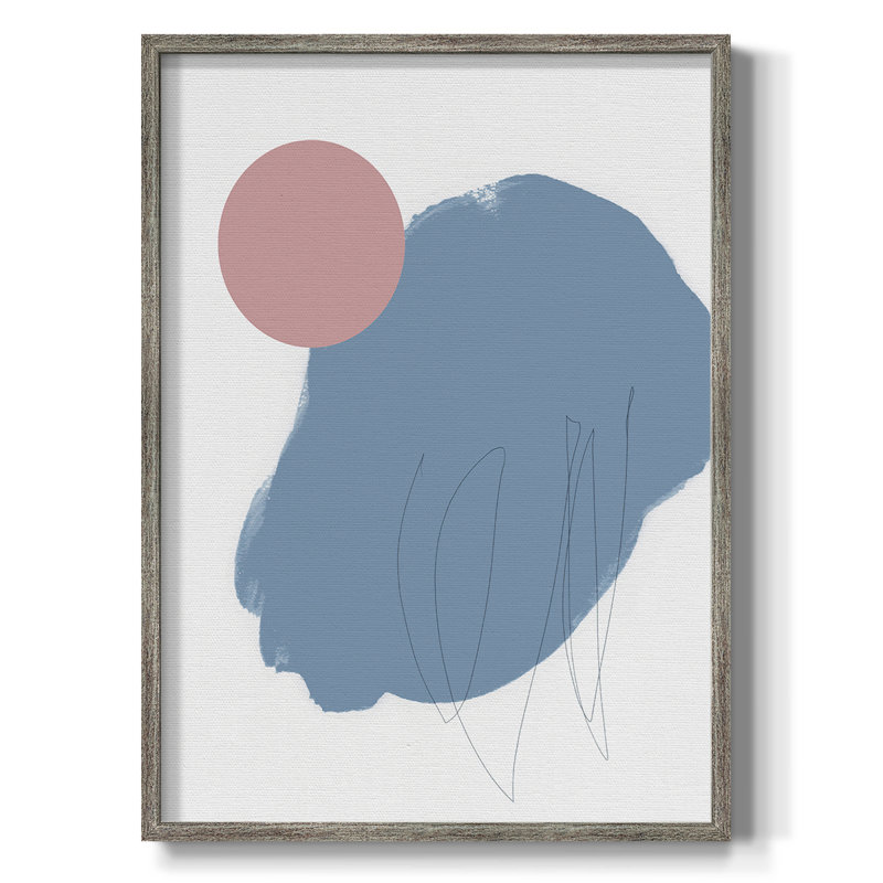 Elementary Abstract I Framed Print - Solid Wood, 11" H x 9" W