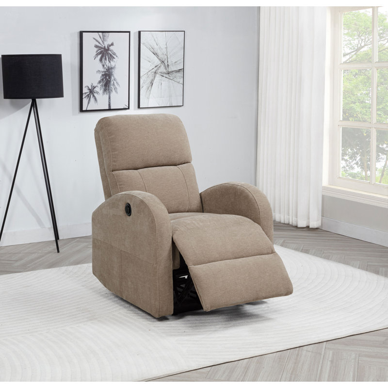 Fauteuil inclinable électrique brun clair Grant, Brun