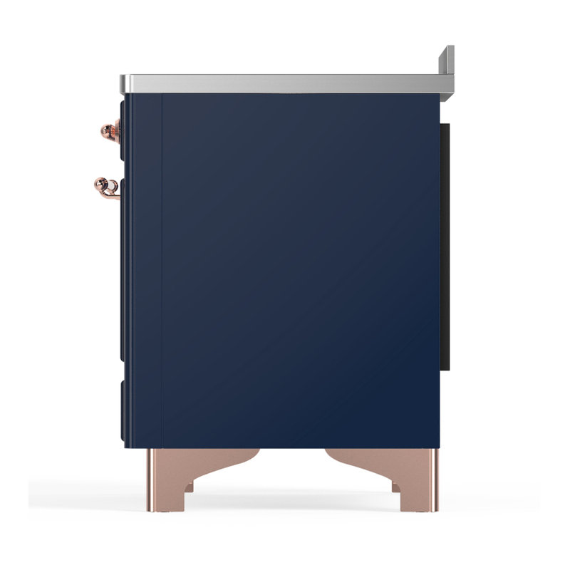 Majestic III Series 48 Inch Induction Range with 6 Induction Elements in Matte Graphite (Brass Trim), Mightnight Blue, Copper