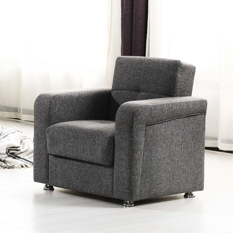 Fauteuil rembourré convertible avec rangement