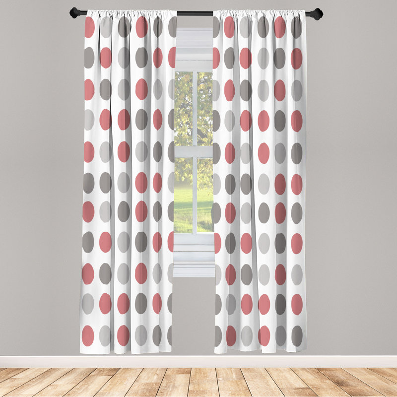 Microfiber Semi Sheer Curtain Pair, and White, 28" W x 63" L