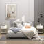Table de chevet 1 tiroir en acier blanc / or-876793406