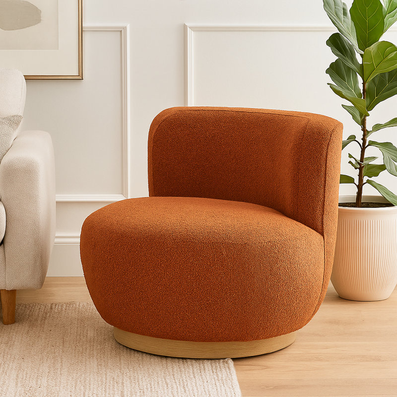 Fauteuil pivotant Maya, Orange