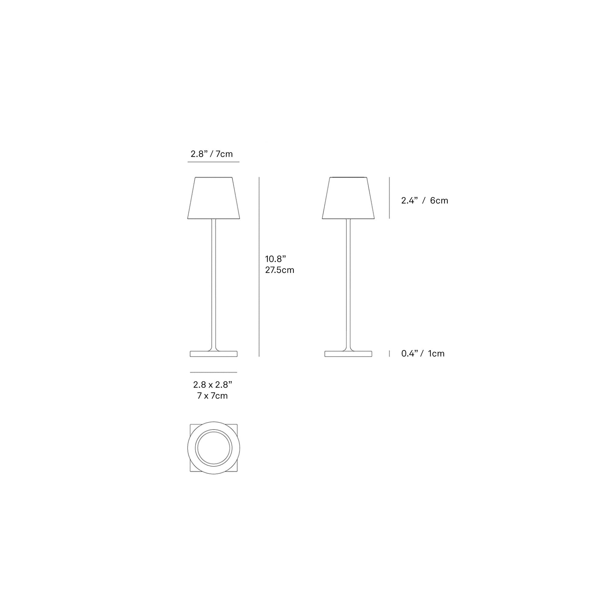 Poldina Pro Micro Table Lamp, Glossy Chrome