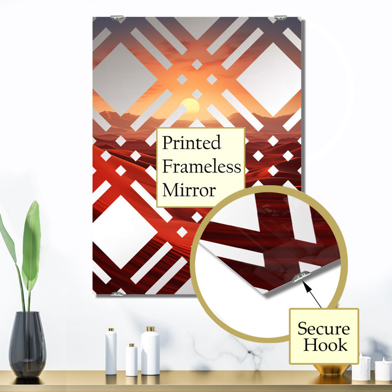 Evyonne - Miroir du désert mural MIR140846, 32 po x 24 po