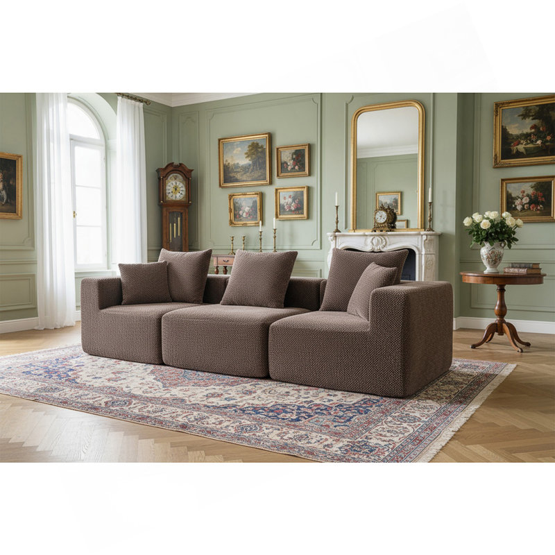 Canapé modulaire surdimensionné à assise profonde avec confort tout en mousse, assemblage sans outil et conception moderne à profil bas pour des espaces de vie flexibles.