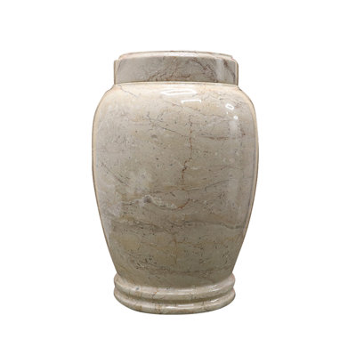 Decorative Marble Cremation Urn For Adults, Marbled Pattern, Large Capacity