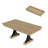 71 Inch Rectangular Dining Table with 2 Drawers, Large Wooden Kitchen Table for 6-8 People, Sturdy Double Pedestal Base, Natural-319964883