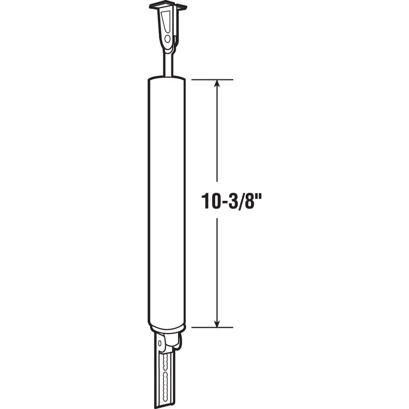Ferme-moustiquaire de porte standard Prime-Line (paquet simple), Brun, H 15,75 po x l 3,82 po x P 1,63 po