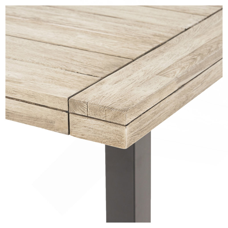 Patio Table, Black, Light Gray