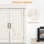 Garde-manger autoportant de 71 po avec 4 portes et 2 grandes armoires, armoire de rangement haute avec tiroir large pour la salle à manger-1085603666