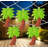 10 Warm Clear LED Battery Operated Palm Tree Summer String Lights - 4.5 ft Clear Wire