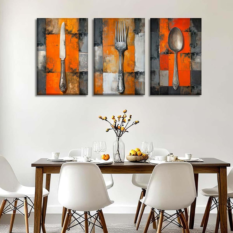 3 Piece Wrapped Canvas Print, 60 cm H x 40 cm W
