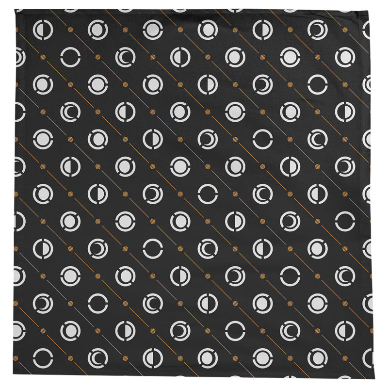 Nappe des phases de lune classiques, Noir / orange / blanc