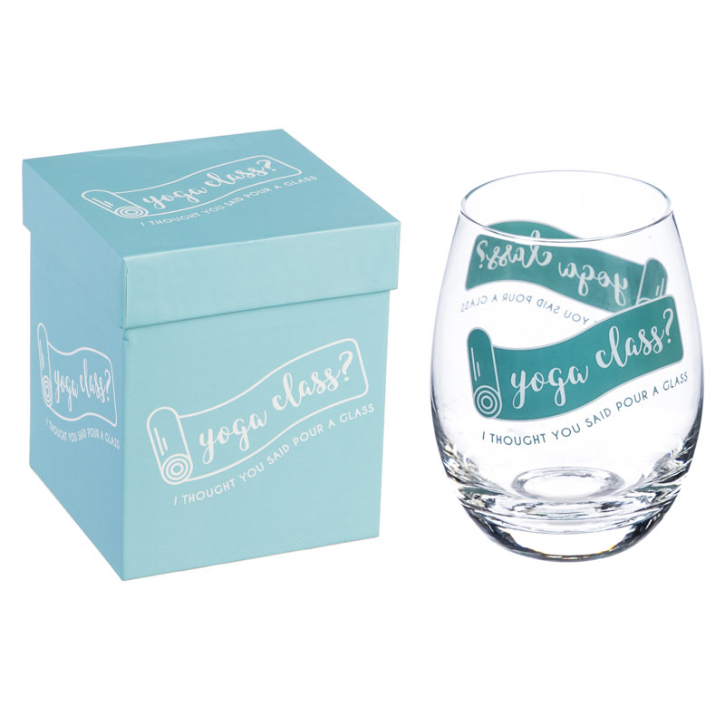 La catégorie yoga vous a dit que vous avez répondu à un verre à vin sans pied 17 oz.