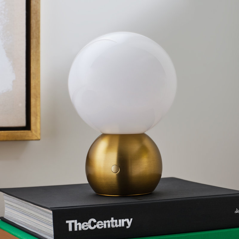 Suki Metal USB Table Lamp, Burnished Brass