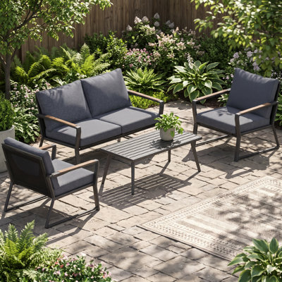 Ensemble de conversation pour patio, ensembles de meubles de patio en aluminium, ensemble de meubles d'extérieur pour toutes saisons, ensembles de conversation pour l'extérieur