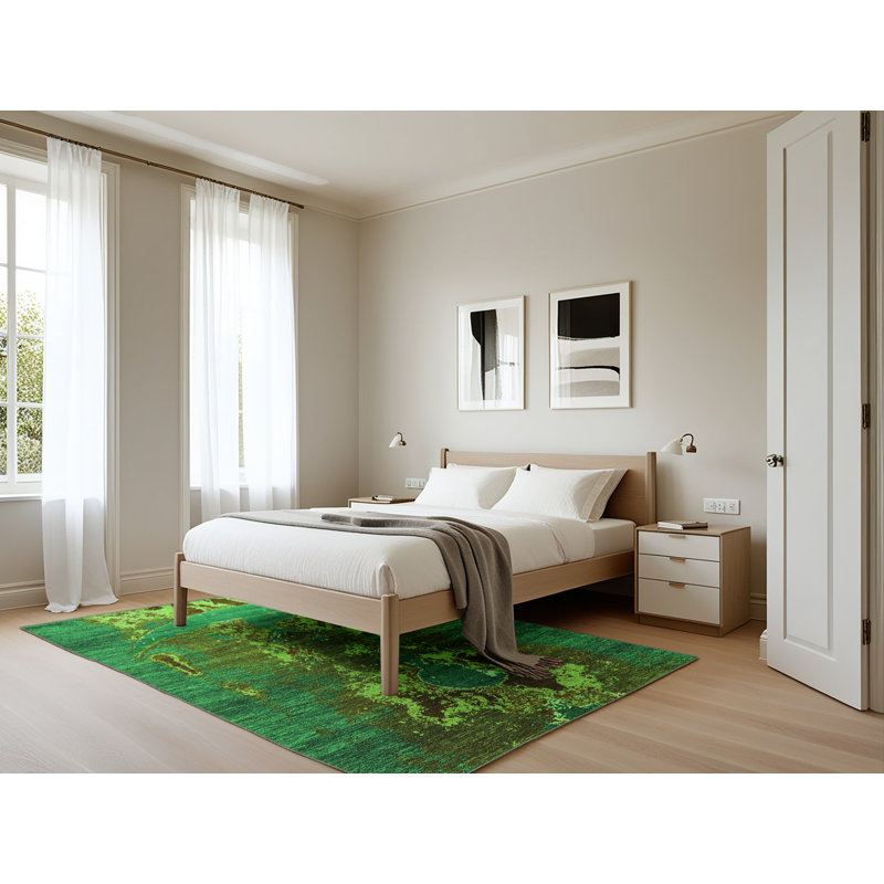 Washable Oriental Indoor Rug, Rectangle 5' x 7'
