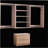 Devi Oak Wall Mounted Wood Closet System