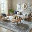Tapis gris / bleu Roseau Performance-2047555783