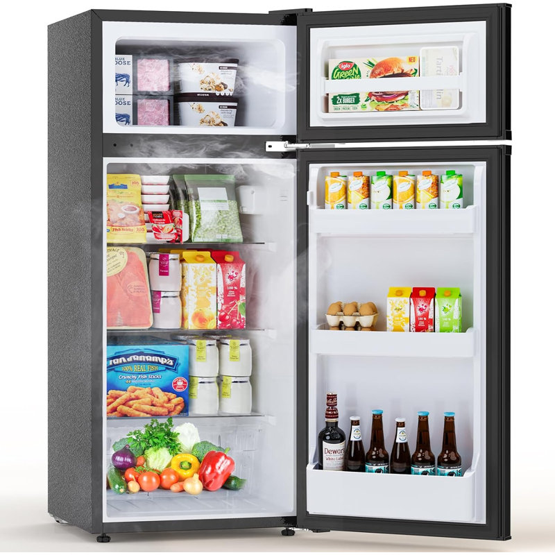COWSAR 2.45 Cu.Ft Mini Fridge with Freezer for Bedroom, Office, Black