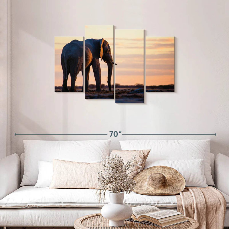 Éléphant solitaire Brampt, H 27 po x l 43 po