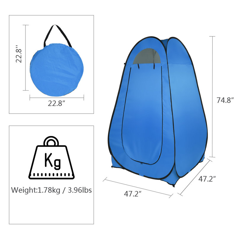 Tente de camping pour 1 personne, Bleu