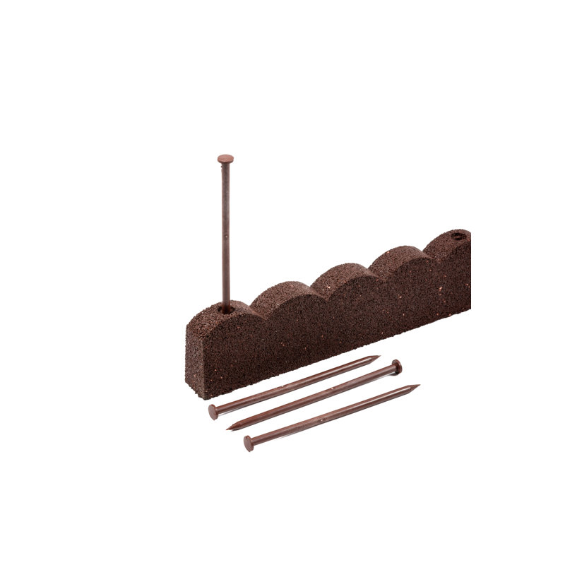 SCALLOP-BORDERS Rubber Landscape & Nature Faux Rock, Brown