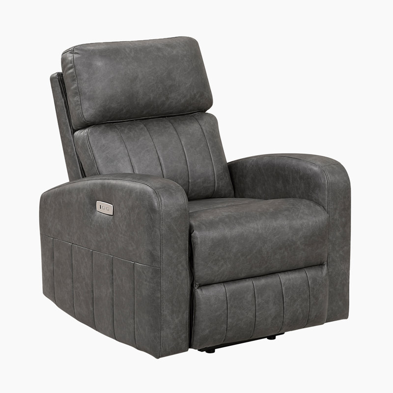 Aritha 34" Modern & Contemporary Power Lift Breathable Faux Leather Chair with Gentle Lift Motion, One-Touch Power Button & Pocket Coil Seating