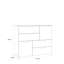 Raiana 2 Door 4 Drawer Abstract Small White Gloss Sideboard